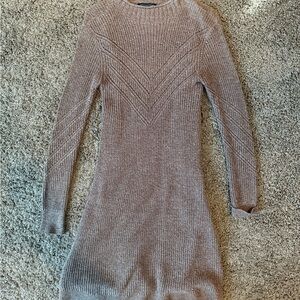 American Eagle Outfitters Brown Knit Sweater Dress